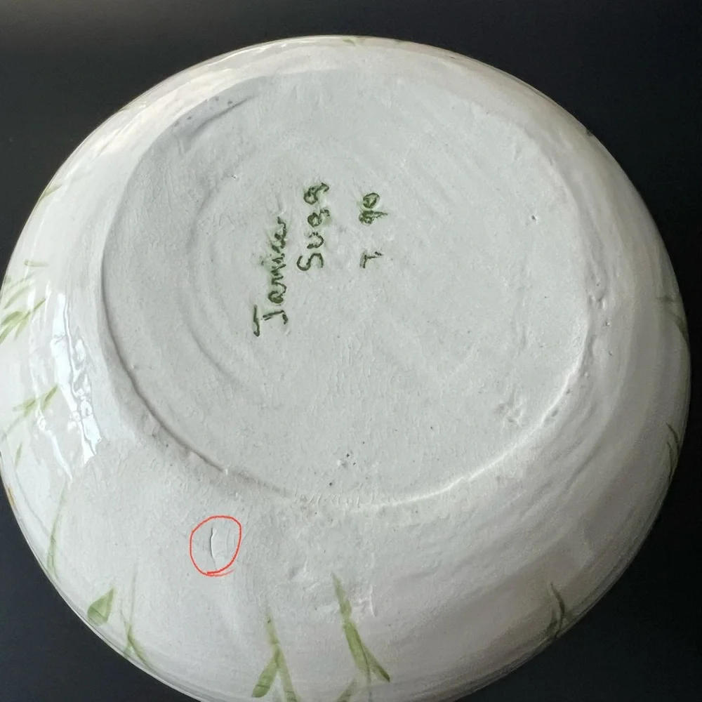 Vintage Studio Art Pottery 2Pc Wildflower Jar with Lid 6.5